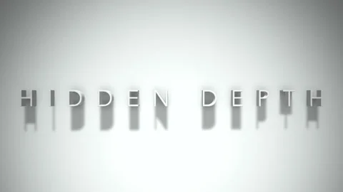 Hidden depth 3D title animation white text on a white background Stock Footage 299822486
