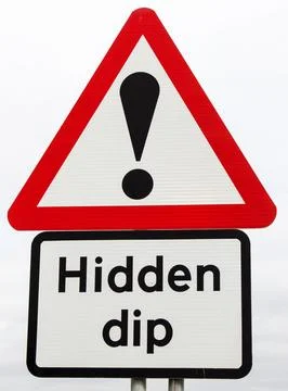 A Hidden Dip In the Road Stock Illustration