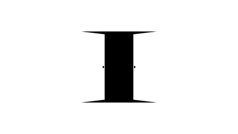 Hidden double doorway flat icon animation with open and close inward motion. Stock Footage 337797813