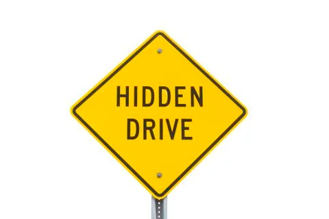 Hidden Drive Sign Stock Photos