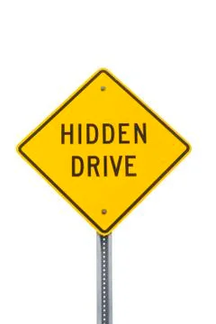 Hidden drive sign Stock Photos
