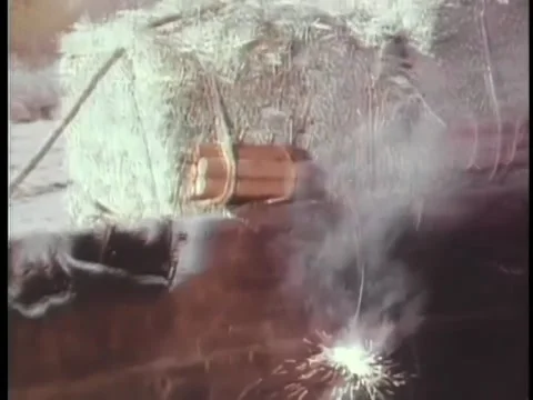 Hidden dynamite on moving cart about to explode Stock Footage 260254668