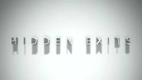 Hidden exits 3D title animation white text on a white background Stock Footage 299702245