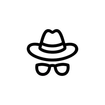 Hidden flatterer internet icon vector. Isolated contour symbol illustration Stock Illustration