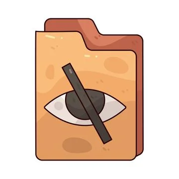 Hidden Folder illustration 库存插图