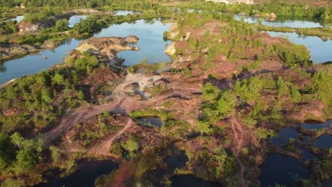 Hidden gem breathtaking scenery of abandoned mine Stock Footage 197029597