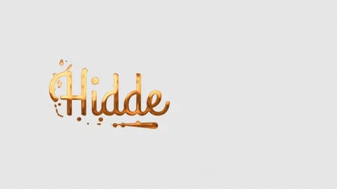 Hidden Gem Handwriting Animation Orange 4K Transparent Background Stock Footage 340827599