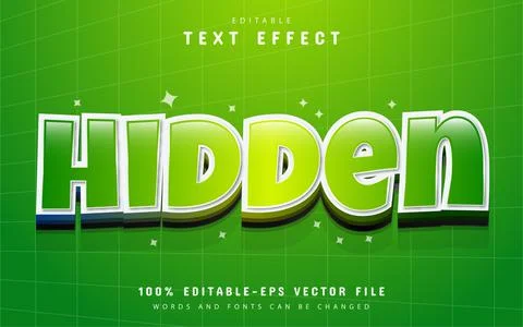 Hidden green text effect Stock Illustration