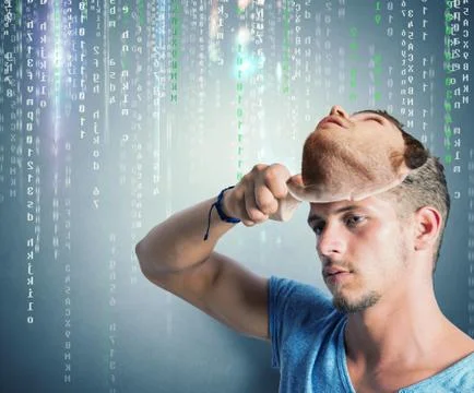 Hidden identity of a hacker Stock Illustration