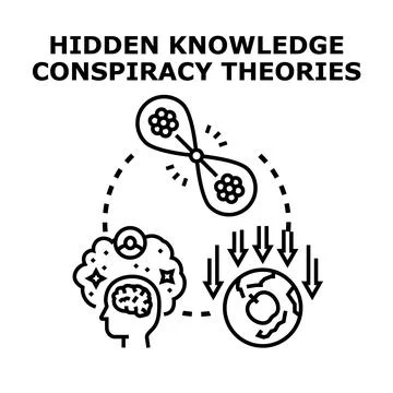 Hidden knowledge conspiracy theories concept vector Stock Illustration