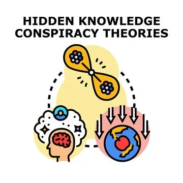Hidden knowledge conspiracy theories concept vector Stock Illustration