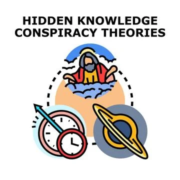 Hidden knowledge conspiracy theories vector icon Stock Illustration