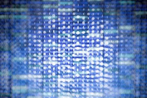 Hidden message. layers of data hiding behind other layers of data. Trojan hor Foto stock