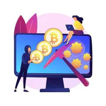 Hidden mining abstract concept vector illustration. Stock Illustration