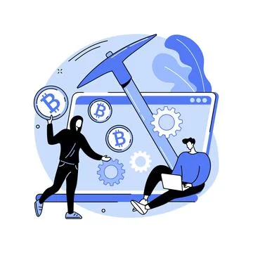 Hidden mining abstract concept vector illustration. Illustration