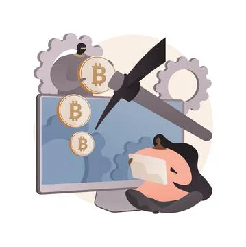 Hidden mining abstract concept vector illustration. Stock Illustration