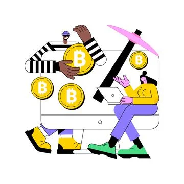 Hidden mining abstract concept vector illustration. Stock-Illustration