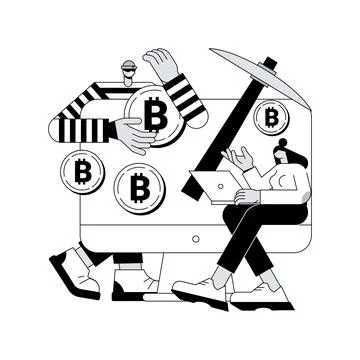 Hidden mining abstract concept vector illustration. Stock-Illustration