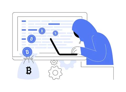 Hidden mining abstract concept vector illustration. 库存插图