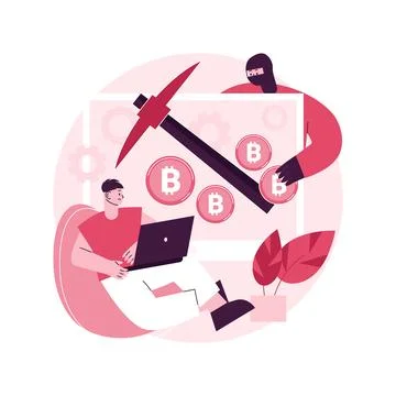 Hidden mining abstract concept vector illustration. 库存插图