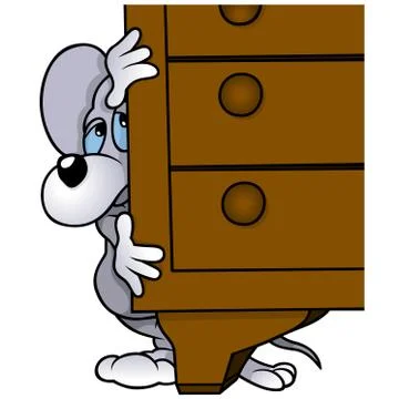 Hidden Mouse Stock Illustration