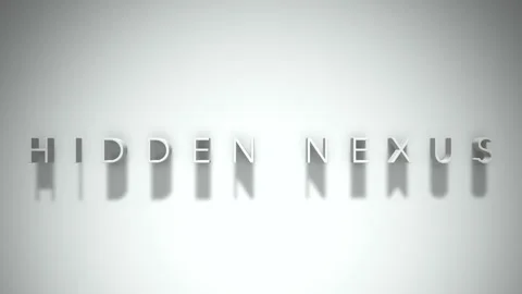 Hidden nexus 3D title animation white text on a white background Stock Footage 299757947