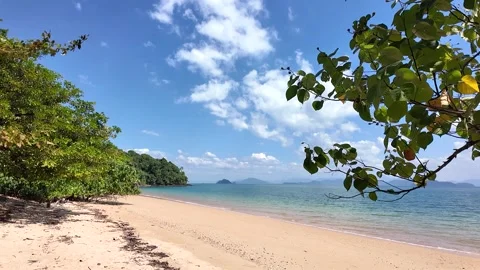 Hidden Paradise Beach With Tropical Forest And Ocean 스톡 동영상 337522545