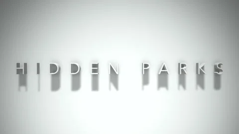Hidden parks 3D title animation white text on a white background Stock Footage 298374138