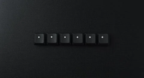 Hidden Password Security Concept With Star Keyboard Keys Stock Photos