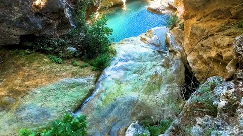 Hidden Pool in Jungle Stock Footage 130103494