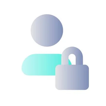 Hidden private contact flat gradient color ui icon 스톡 일러스트