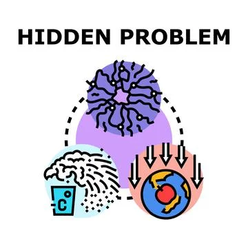 Hidden problem concept with complex global challenge Stock Illustration