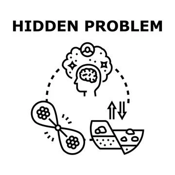 Hidden problem concept vector illustration finding solution Stock Illustration