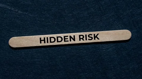 Hidden Risk text concept video Stock Footage 344550184