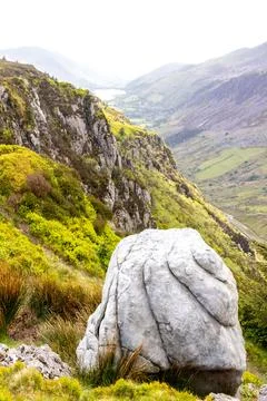 Hidden Rock Compartment In The Mach Loop Wales Stock Photos