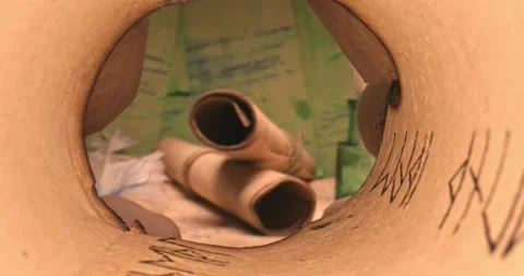 Hidden scrolls library. Medieval manuscripts library with scrolls on pile. Stock Footage 164028916