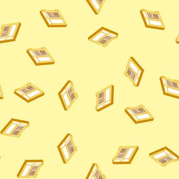 Hidden storage compartment isometric icon seamless pattern Stock Illustration