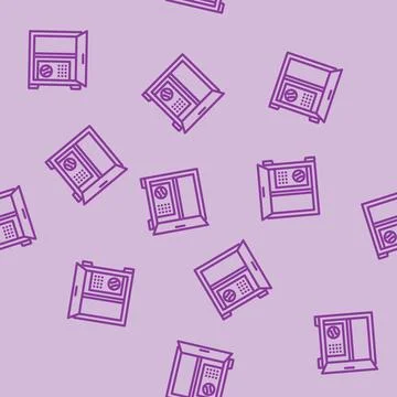 Hidden storage compartment line vector seamless pattern Stock Illustration
