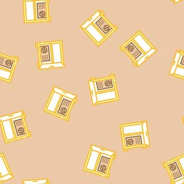 Hidden storage compartment vector seamless pattern Stock Illustration