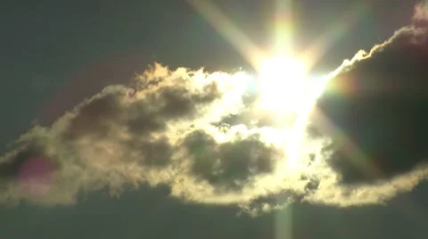 Hidden sun dark cloud Stock Footage 8766203