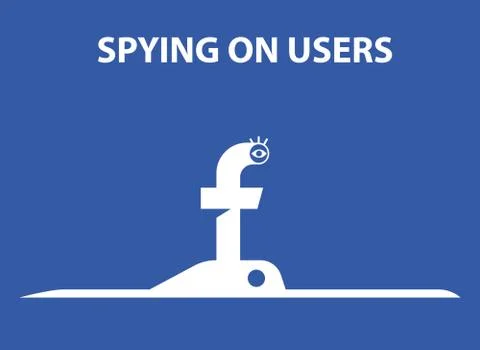 Hidden surveillance of users. Spying on users like the periscope. Stock Illustration