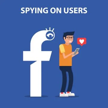 Hidden surveillance of users. Spying on users like the periscope. Observer Stock Illustration