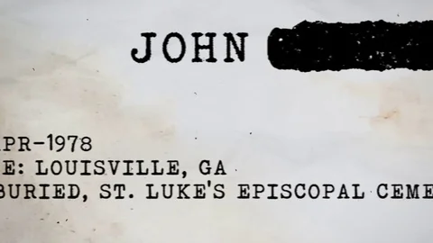 Hidden text on a typed black and white document Video stock 79695760
