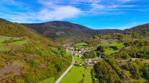 Hidden Village in Greenery Stock Footage 306034070