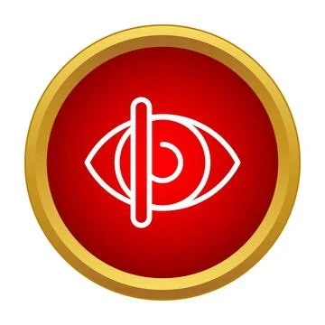 Hidden vision eye icon button for privacy 库存插图