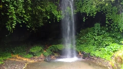 Hidden waterfall in Bali Stock Footage 248762161