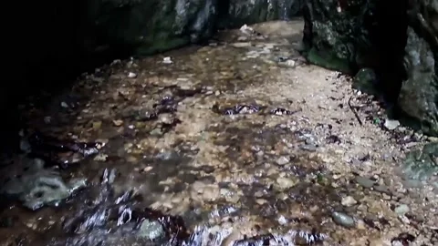 Hidden waterfall of Jana Stock Footage 135402722