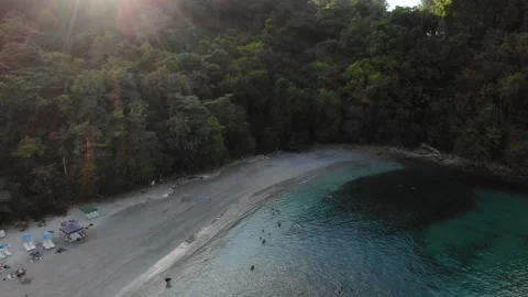 Hidden white sand beach Stock Footage 141773752