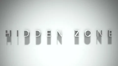 Hidden zone 3D title animation with shadows on a white background Stock Footage 297514185