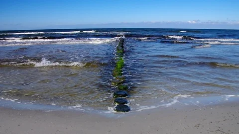 Hiddensee sandy beach in summer, Germany Stock Footage 117222350